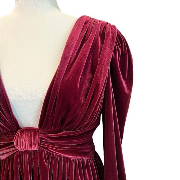 GIANNI BINI Mariah Velvet Mini Dress in Jam Size 8 - Picture 4 of 8